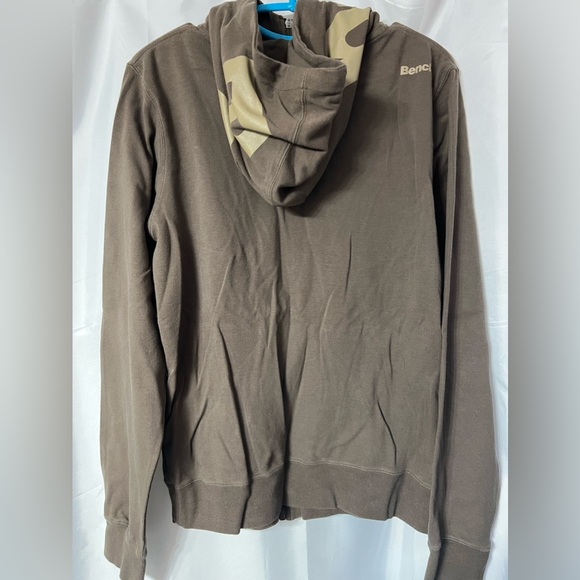 Bench hoodie. Men’s brown size M. VG used cond. Bench on hood visible when up - Picture 2 of 6